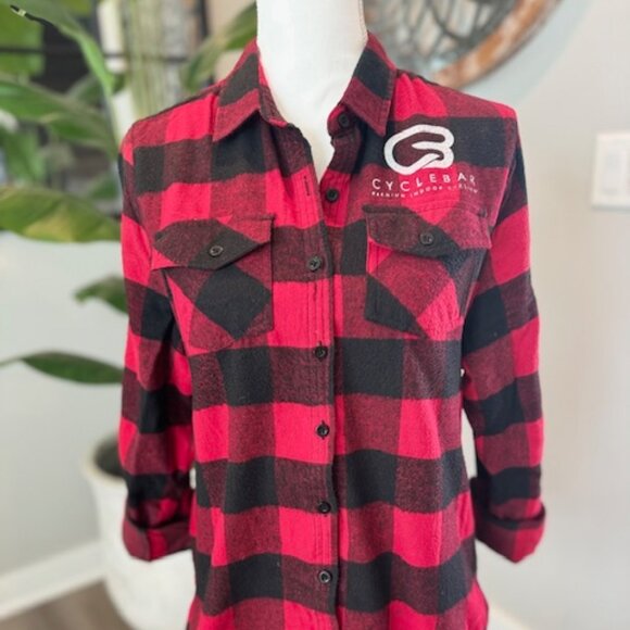 CycleBar Flannel Branded Shirt - Picture 1 of 2